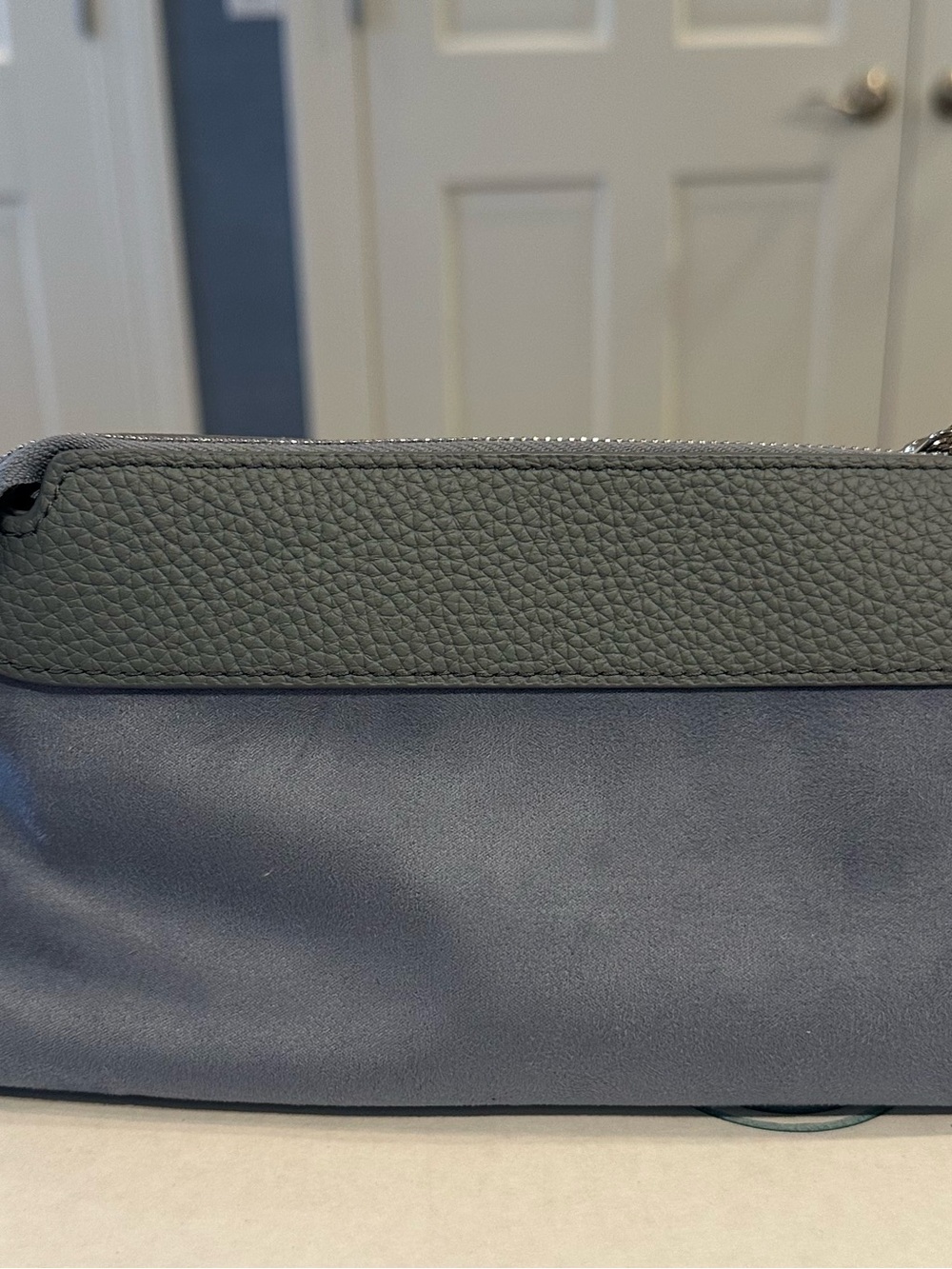 NEW Parker & Hyde steel grey Pebbled Leather Designer inspired Satchel/handbag - Picture 10 of 16